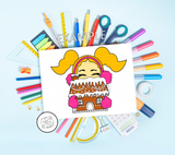 Printable Coloring page-Gingerbread hugs-Sandra