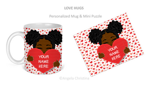 Mug & Mini Puzzle-Love Hugs-Kimmie-Personalize it!!!