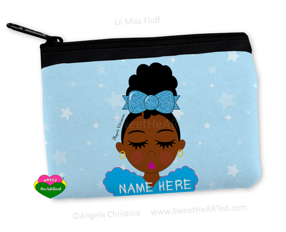 Coin Bag-Lil Miss Fluff-(Blue)