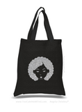 Glitter Tote-Bump This -(Platinum on Blk)