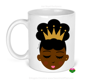 Mug-Her Royal Poofyness-Gold Crown