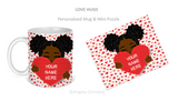 Mug & Mini Puzzle-Love Hugs-Kimmie-Personalize it!!!