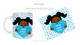 Mug & Mini Puzzle-Love Hugs-Maria-Personalize it!!!