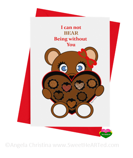 Card - Hearts of Chocolate- Bear