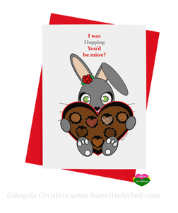 Card - Hearts of Chocolate-Bunny