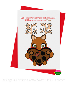 Card - Hearts of Chocolate- Deer