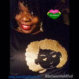 Glitter Tee - Bump This (Gold on Blk)