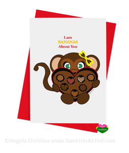 Card - Hearts of Chocolate-Monkey